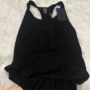 Alpahalete Jet Black Tank Top